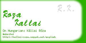 roza kallai business card