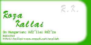 roza kallai business card